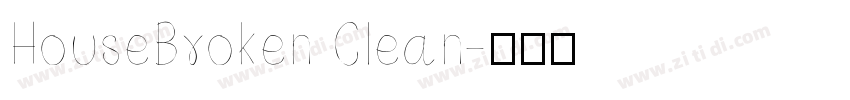 HouseBroken Clean字体转换